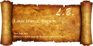 Laurinecz Bence névjegykártya