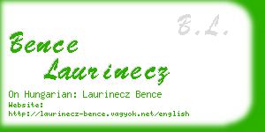 bence laurinecz business card